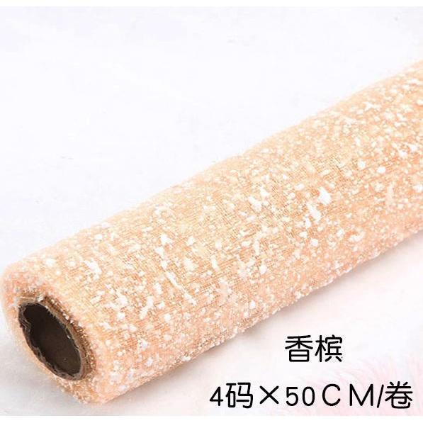 4yards x 50cm Craft Decor Packaging Snow Point Gauze Mesh DIY Wedding Party Bouquet Gift Box Wrapping Paper(1615L) - Image 12