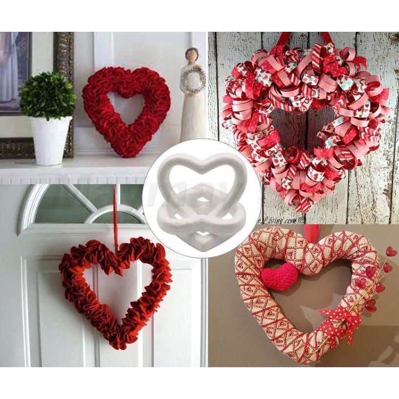 Wedding Valentine's Day Foam Ball White Hollow Heart Ornament Crafts Heart-shaped For DIY Christmas Party Decor(1870L)