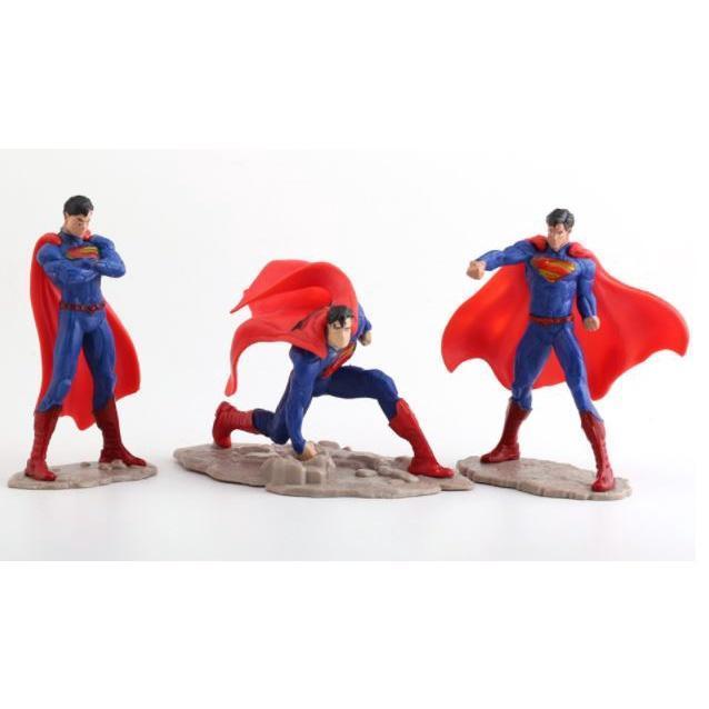 DC Animation Figure Superman PVC Doll Model Cake Decoration Life Decoration Toy Birthday Gifts 实心超人装饰摆件装饰超人玩偶(1645L)
