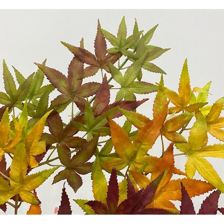 Artificial maple leaf red maple branch DIY wedding garden christmas interior maple tree decor fake tree material(1638L) - Image 4