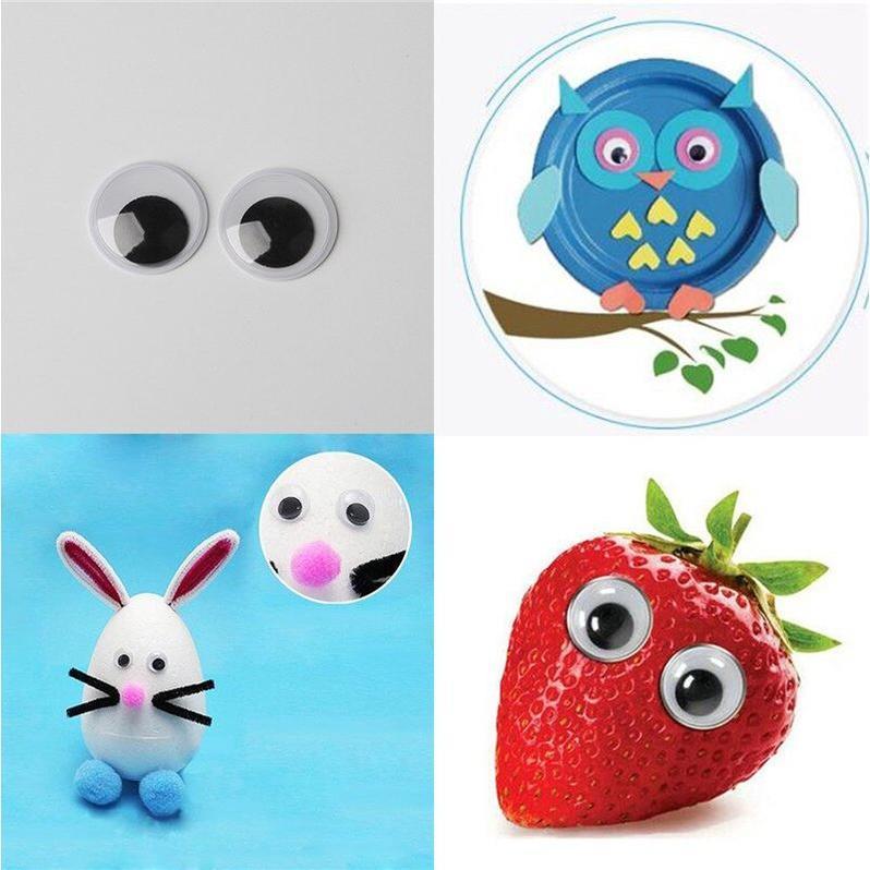 4~35mm Total Mixed Googly Eyes Self-adhesive DIY Scrapbooking for Teddy Bear 黑白活动眼睛 (846L) - Image 4