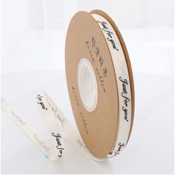 45m 1cm ''Just For You'' Printed Polyester Ribbon for Wedding Party Decorations DIY Handmade Christmas Bow Craft (1206L) - Image 21