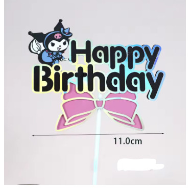 Sanrio Kuromi Cake Topper Cute Cartoon Cupcake Decoration Anime Party Dessert Decor Mini Model Kid Birthday Party(3166L) - Image 22