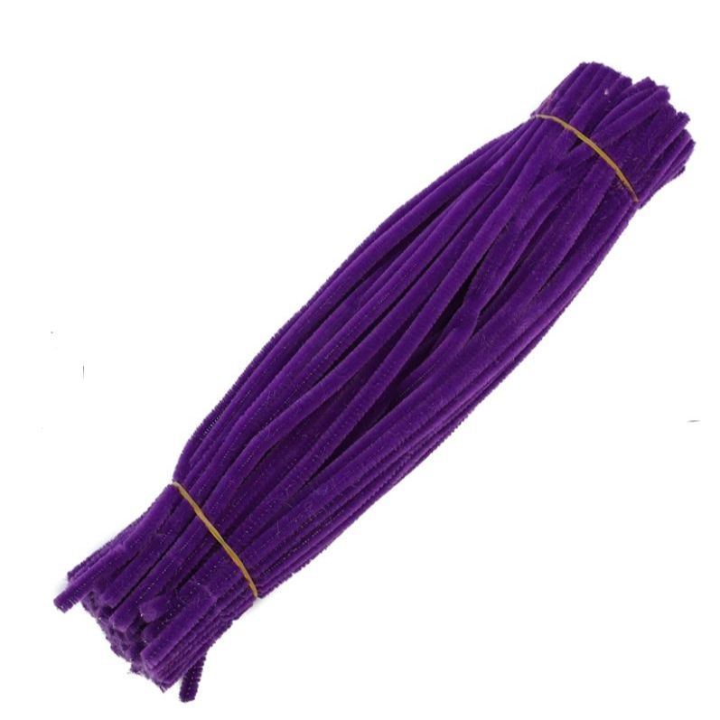 100pcs/lot Kids Creative Colorful Glitter Plush Bend Soft Felt Strip DIY Chenille Sticks Craft Educational Toy (3123L) - Image 27