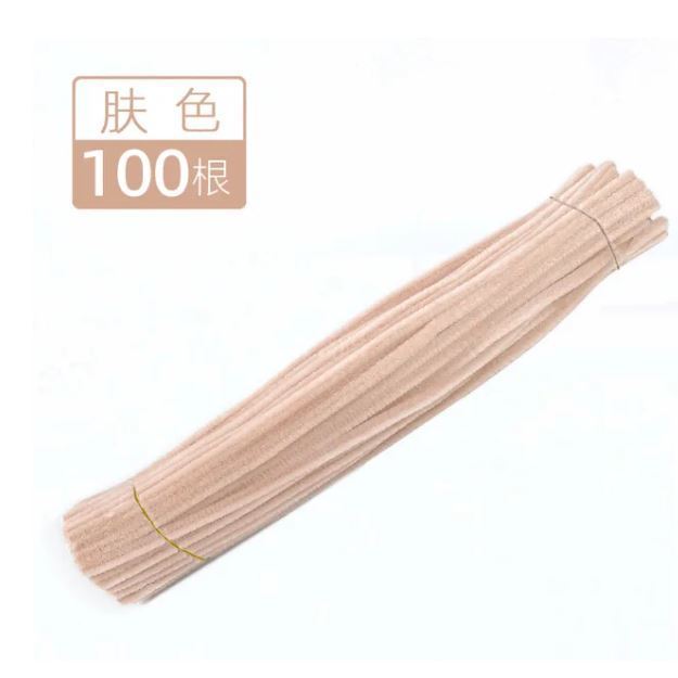 100pcs/lot Kids Creative Colorful Glitter Plush Bend Soft Felt Strip DIY Chenille Sticks Craft Educational Toy (3123L) - Image 29