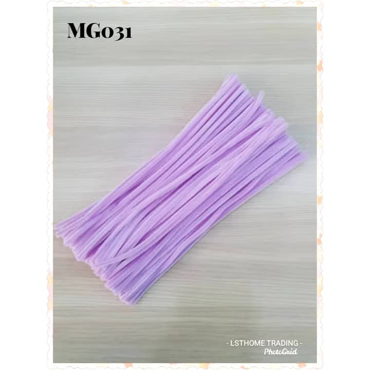 100pcs/lot Kids Creative Colorful Glitter Plush Bend Soft Felt Strip DIY Chenille Sticks Craft Educational Toy (3123L) - Image 30