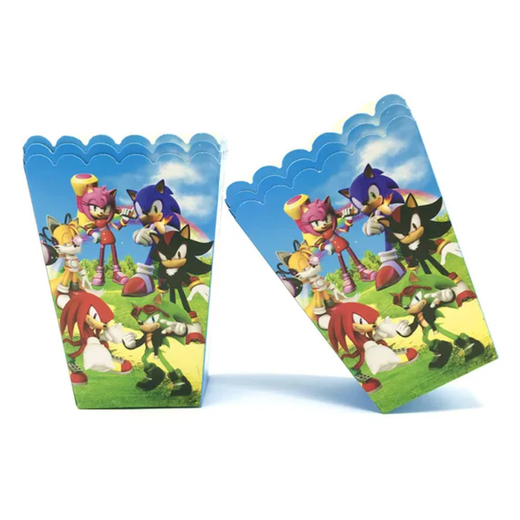 6pcs Cartoon Popcorn Box Treat Kids Birthday Cookie Box Happy Party Baby Shower Favors Popcorn Box 派对爆米花盒 (2952L) - Image 21
