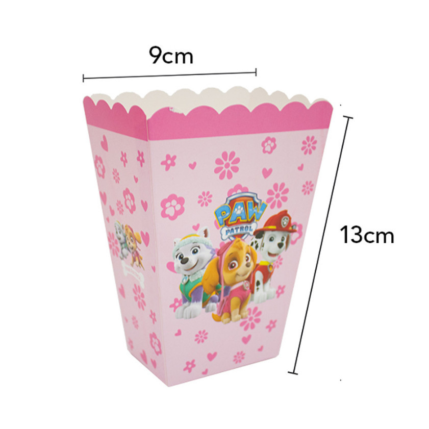 6pcs Cartoon Popcorn Box Treat Kids Birthday Cookie Box Happy Party Baby Shower Favors Popcorn Box 派对爆米花盒 (2952L) - Image 30