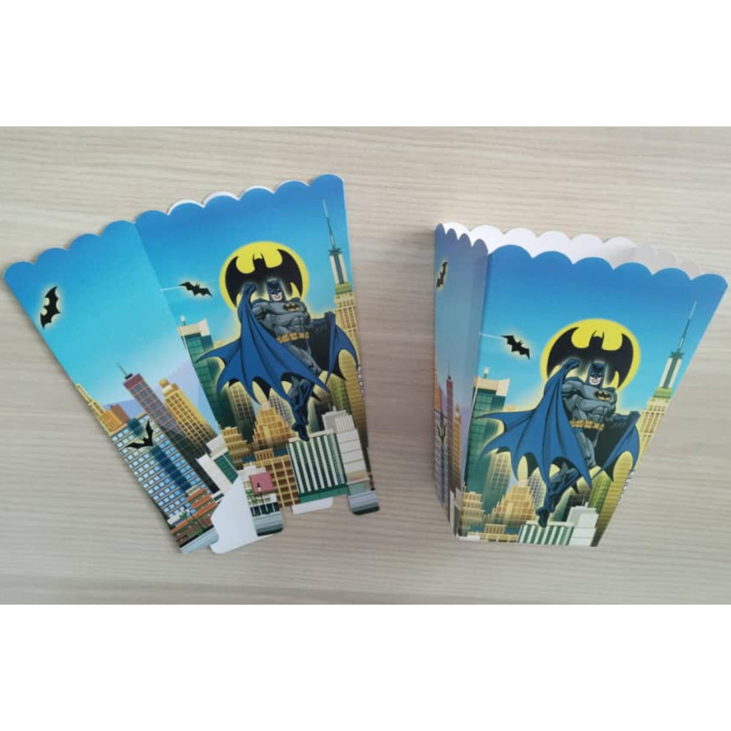 6pcs Cartoon Popcorn Box Treat Kids Birthday Cookie Box Happy Party Baby Shower Favors Popcorn Box 派对爆米花盒 (2952L) - Image 36