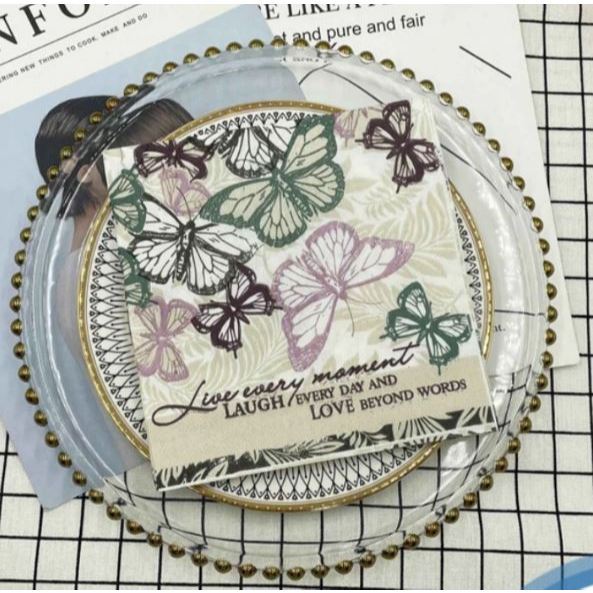 20pcs 33x33cm Square Paper Plant Leaves Printed Tissue Disposable Napkins Festival Wedding Birthday Party Deco(3120L) - Image 26