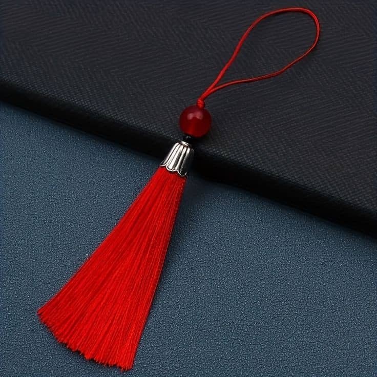 Bookmark Tassel Hanging Tassel with Silver Cap Colored Beads High Quality Beauty Decoration DIY Jewelry Craft (2730L) - Image 25