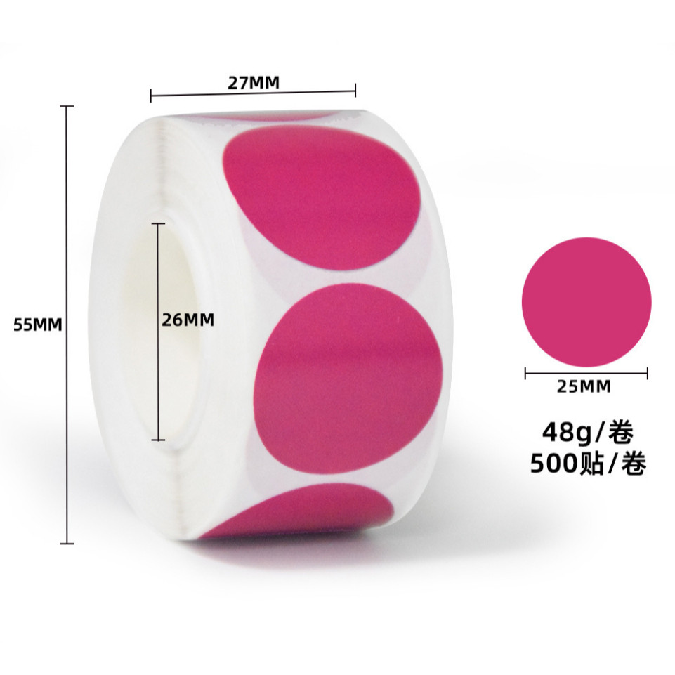 1inch Round Colourful Brown Label Stickers Reusable Waterproof Stickers for Containers Jars 彩色牛皮纸圆形不干胶贴 (3018L) - Image 29