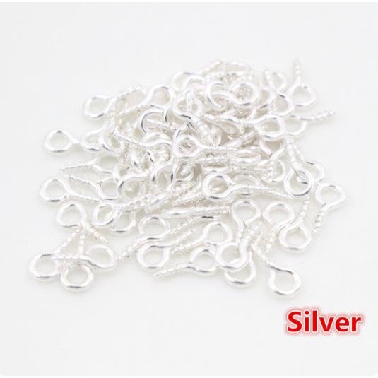 10/20pcs Small Tiny Mini Eye Pins Eyepins Hooks Eyelets Screw Threaded Stainless Steel Clasp Hook Jewelry Finding(2272L) - Image 25