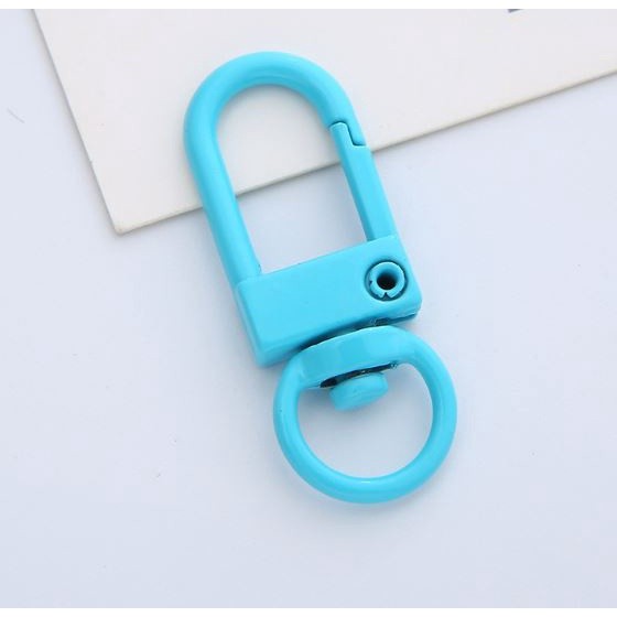 1pc Metal Lobster Clasp Hook Keyring Colored Rotating Keychain Buckle For DIY Jewelry Making Key Ring U型门扣旋转钥匙扣挂件(2499L) - Image 22