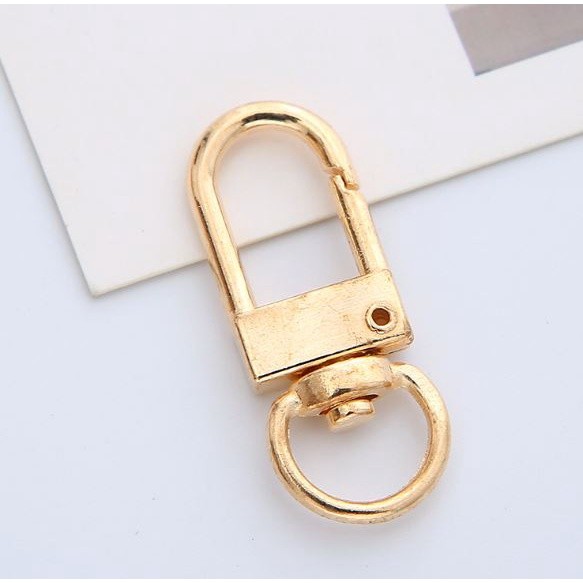 1pc Metal Lobster Clasp Hook Keyring Colored Rotating Keychain Buckle For DIY Jewelry Making Key Ring U型门扣旋转钥匙扣挂件(2499L) - Image 23