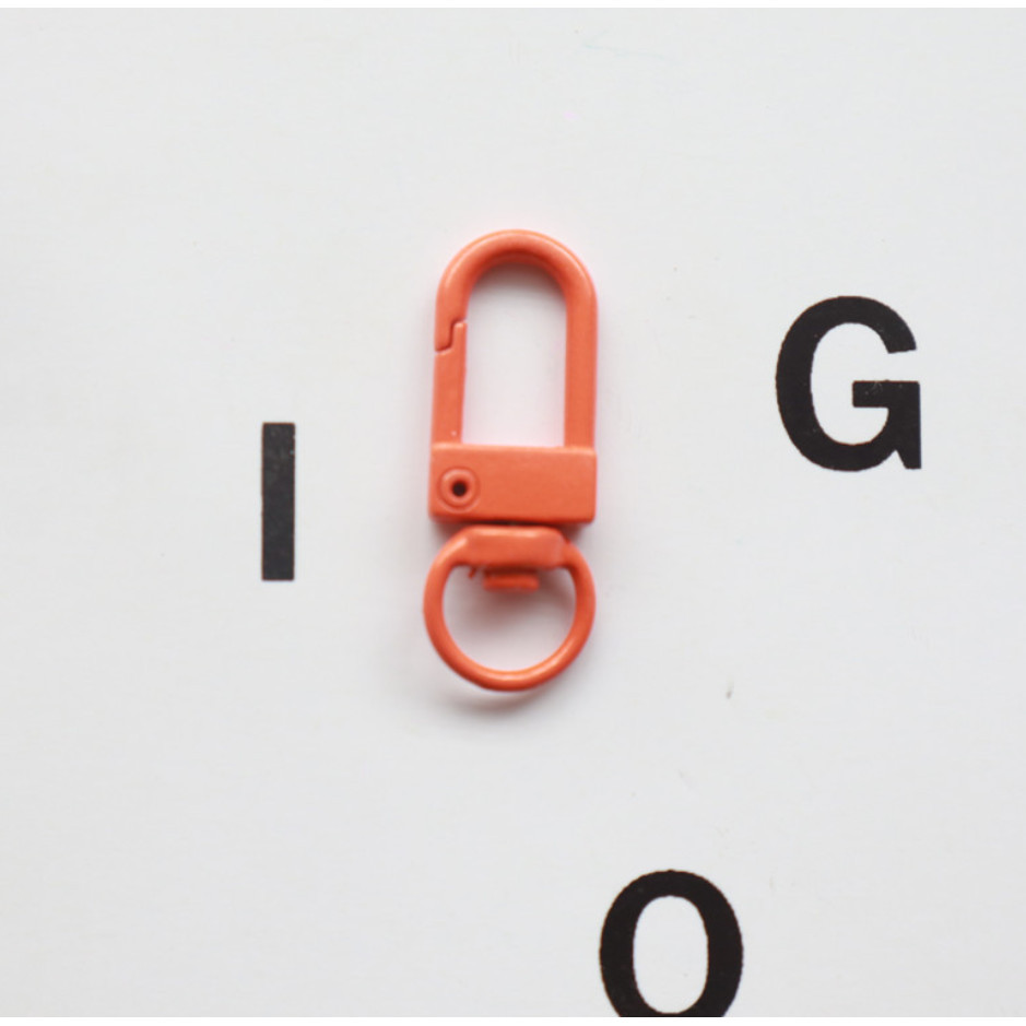 1pc Metal Lobster Clasp Hook Keyring Colored Rotating Keychain Buckle For DIY Jewelry Making Key Ring U型门扣旋转钥匙扣挂件(2499L) - Image 24