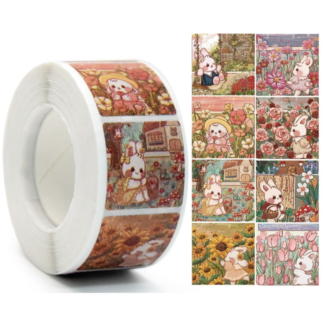 500pcs/Roll 1inch popular gift box decoration Cute Animal round stickers Reward Stickers For Kids 儿童卡通萌趣贴纸 (3027L) - Image 9