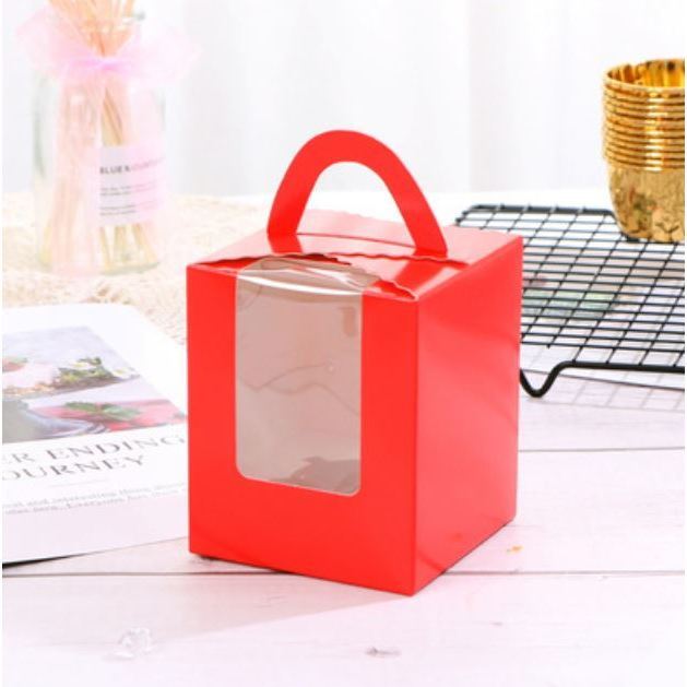 1pc Portable Window Cupcake Box French Pastry Single Muffin Box Baking individual Mousse Packaging With Inner Tray(3047L - Image 5