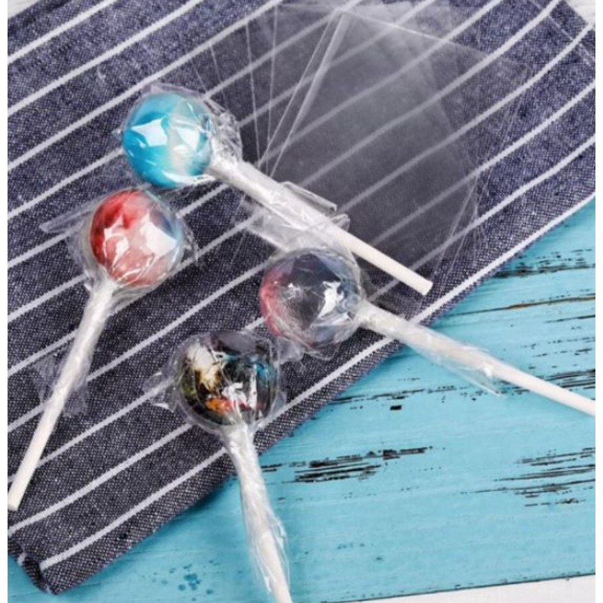 100pcs/pack Cake Pop Lollipop OPP Packing Bags Baking Chocolate Pop Pack Bags Sets Plastic Clear Cake Tools糖果塑料袋子(2093L) - Image 4