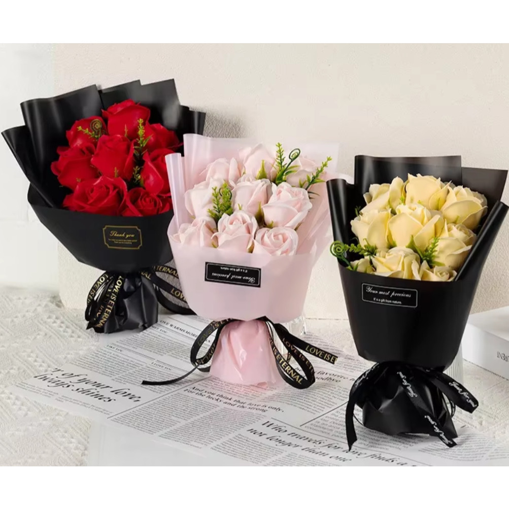 25pcs 6layer 7cm Soap Rose Artificial Flower Wedding Home Furnishings High Quality Superior Valentine'S Day(2083L) - Image 9