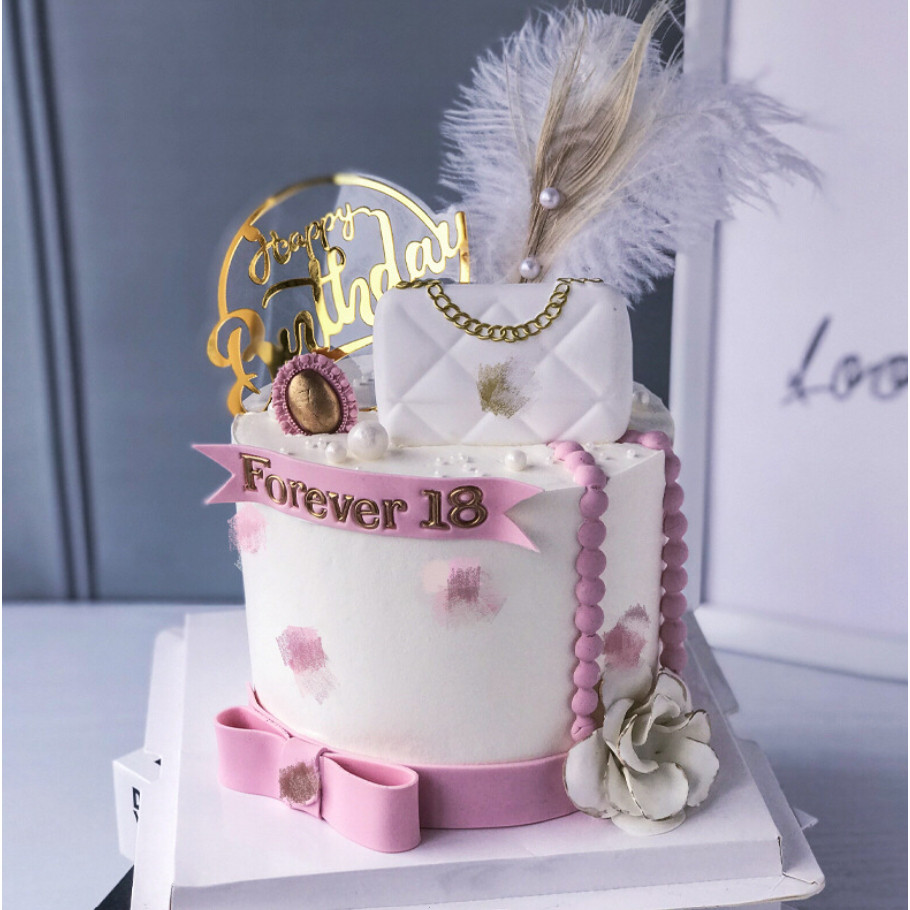 Creative Ladies Bag Cake Decoration Ornament Simulation Bag Dessert Table Three-dimensional Ladies Fashion(2049L) - Image 3