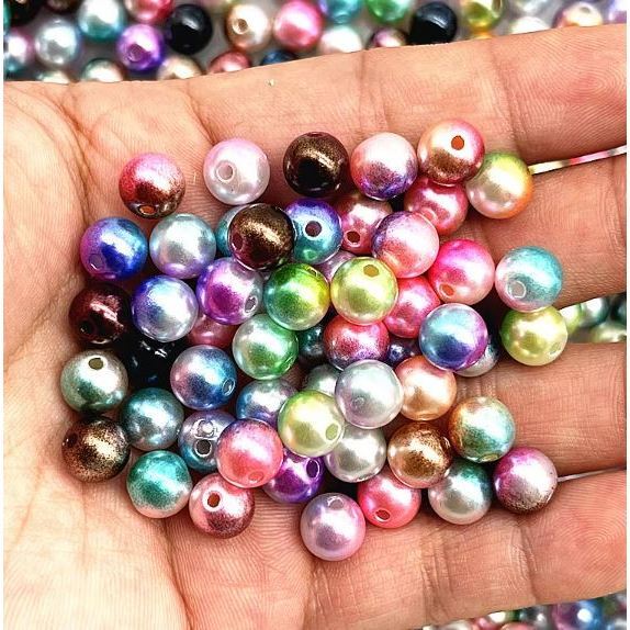 8/10mm Gradient Mermaid Acrylic Beads Plastic With Hole Loose Spacer Beads For Diy Jewelry Making Findings (3099L) - Image 2