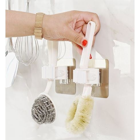 Multi-Purpose Hooks Wall Mounted Mop Organizer Holder RackBrush Broom Hanger Hook Kitchen Bathroom Strong Hooks (3106L) - Image 3