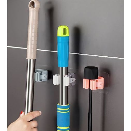 Multi-Purpose Hooks Wall Mounted Mop Organizer Holder RackBrush Broom Hanger Hook Kitchen Bathroom Strong Hooks (3106L) - Image 6