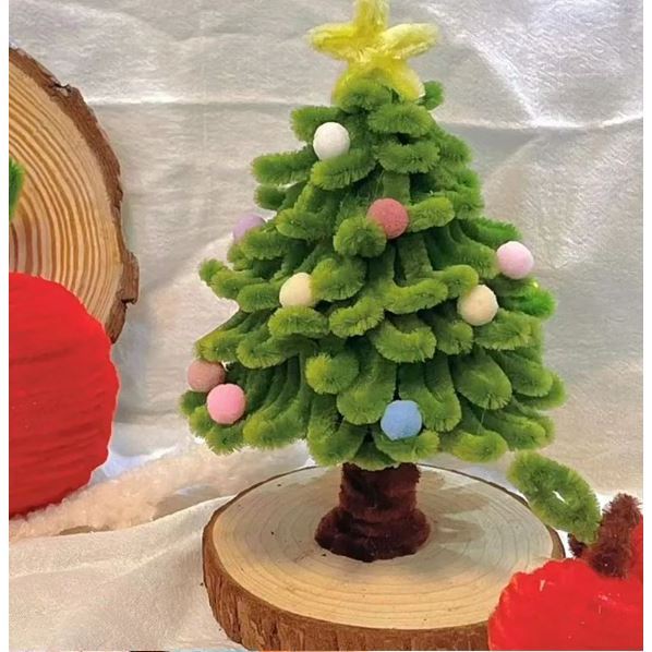 100pcs/lot Kids Creative Colorful Glitter Plush Bend Soft Felt Strip DIY Chenille Sticks Craft Educational Toy (3123L) - Image 4