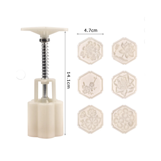 Mooncake Mold Rose Cherry Blossom Flower Shape Sakura Lotus Daisy Sunflower Leaf Bunny Mid-autumn Festival Mold (3156L) - Image 6