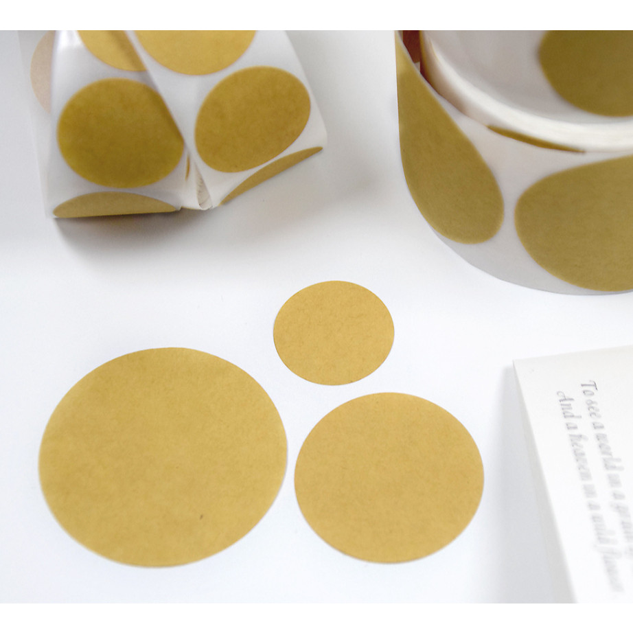 1.5inch Round Brown Label Stickers Reusable Waterproof Stickers for Containers Jars Mason Spice 牛皮纸圆形不干胶贴 (3015L) - Image 5