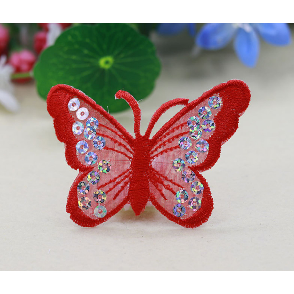 1pc Mixing Sequins Patch Embroidered Butterfly Iron On Patches For Clothing Badge Sticker Apparel Accessories刺绣蝴蝶(4007L) - Image 10
