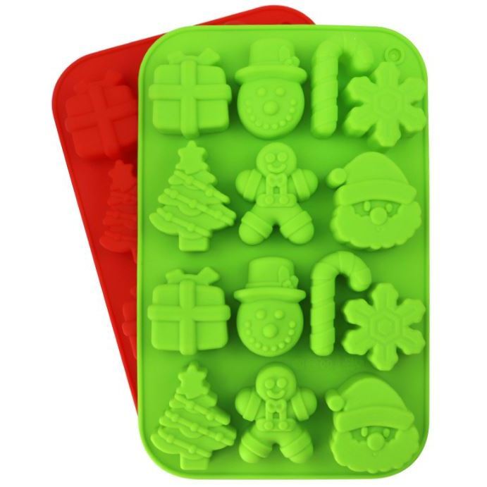 14 Cavities Silicone Christmas Tree Snowman Shapes Cake Mould Chocolate Candy Pan Soap Moulds Ice Cube Tray(3127L) - Image 11