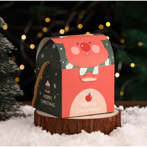 Christmas Gift Box Candy Chocolate Biscuit Packaging Box Bags Xmas Eve Apple Boxes Carrying Case New Year Party (3159L) - Image 10