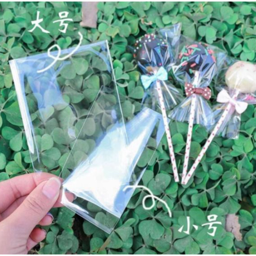 100pcs/pack Cake Pop Lollipop OPP Packing Bags Baking Chocolate Pop Pack Bags Sets Plastic Clear Cake Tools糖果塑料袋子(2093L) - Image 3