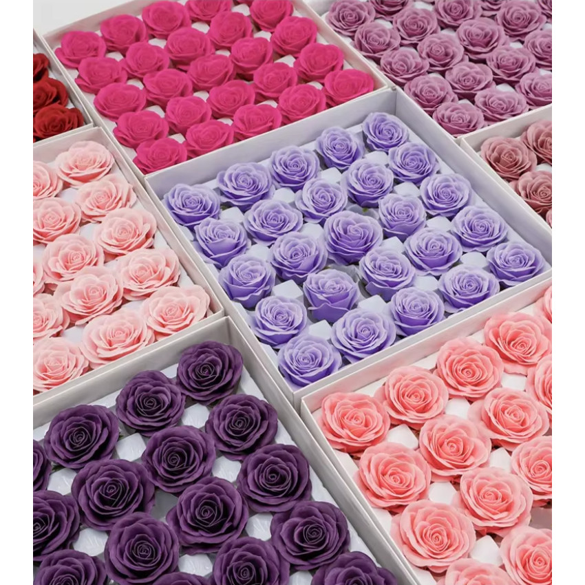 25pcs 6layer 7cm Soap Rose Artificial Flower Wedding Home Furnishings High Quality Superior Valentine'S Day(2083L) - Image 7