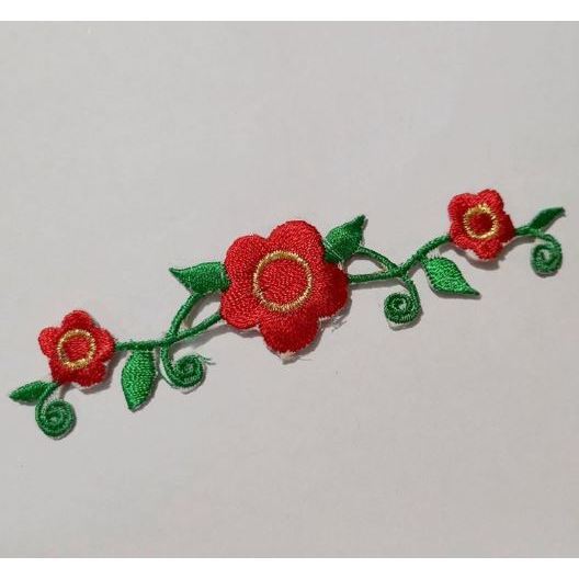 1pc Flower Spray, Iron On patch, Flower patch, Pink flower, Embroidery patch, Flowers patch, Embroidery 小藤梅花刺绣布贴 (3064L) - Image 15