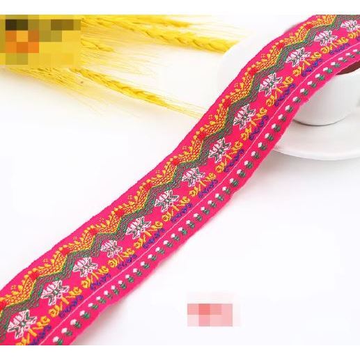 1yard Colorful Ethnic Style Lace Trim,Dragon Embroidered Jacquard Ribbon Polyester Trim for Ethnic Clothing刺绣涤纶织带(3065L) - Image 14