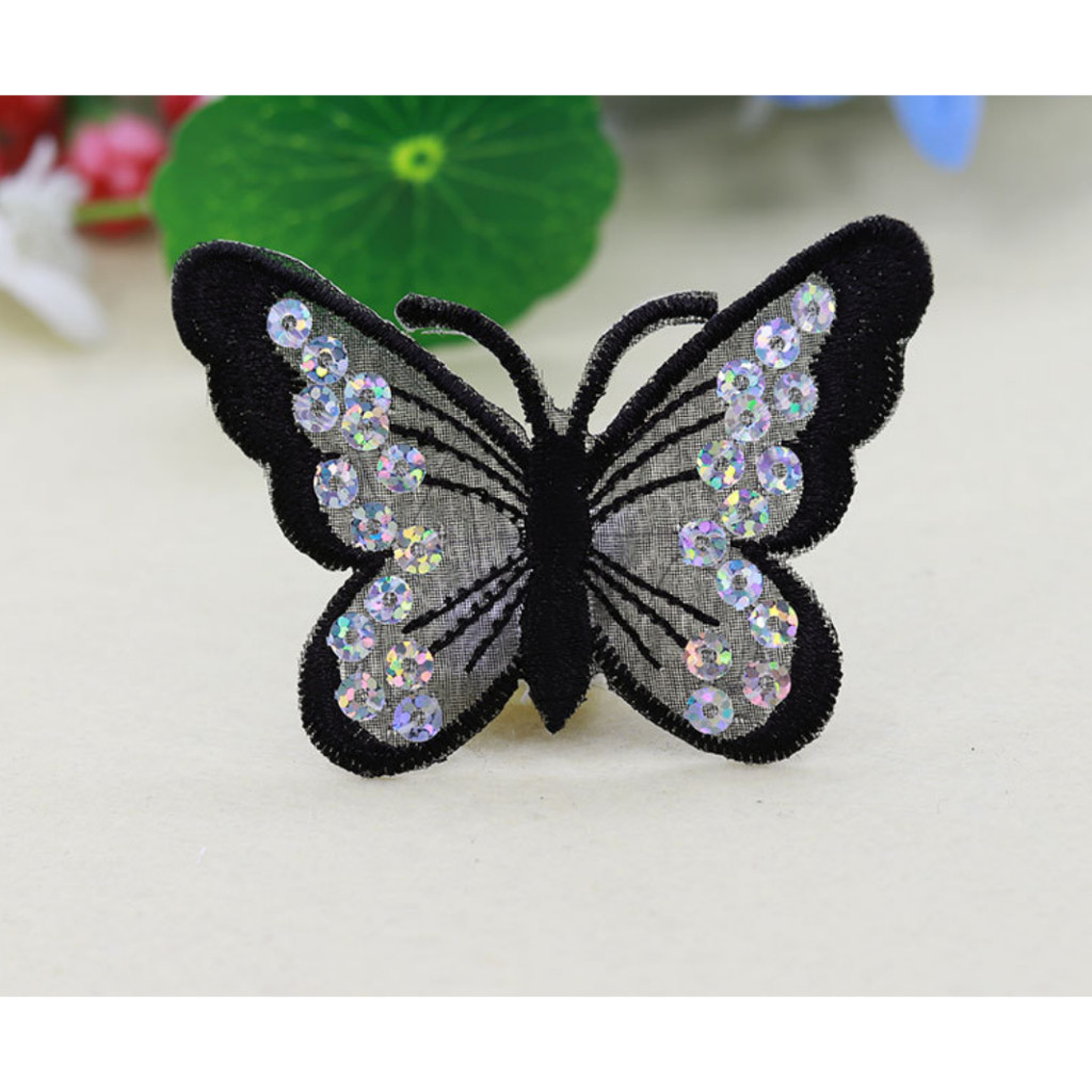 1pc Mixing Sequins Patch Embroidered Butterfly Iron On Patches For Clothing Badge Sticker Apparel Accessories刺绣蝴蝶(4007L) - Image 14
