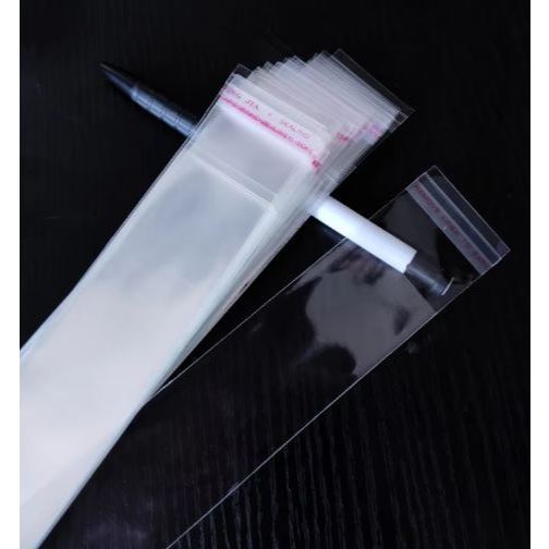 100pcs OPP Transparent Rectangular Plastic Self-adhesive Bag Ziplock Pouch Pen Jewelry Candy Packaging (3070L) - Image 2