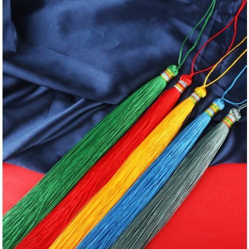 Beautiful Solid Color Tassels 33cm Super Long Polyester Thread Decorative Tassels DIY Handicrafts Apparels (3071L)