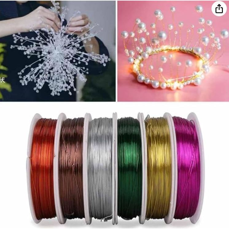 0.4mm Metal Wire Craft Wire Thin 50m Roll Copper Wire Roll Jewellery Wire Bead Wire Painted Wire for Crafts(3122L) - Image 5