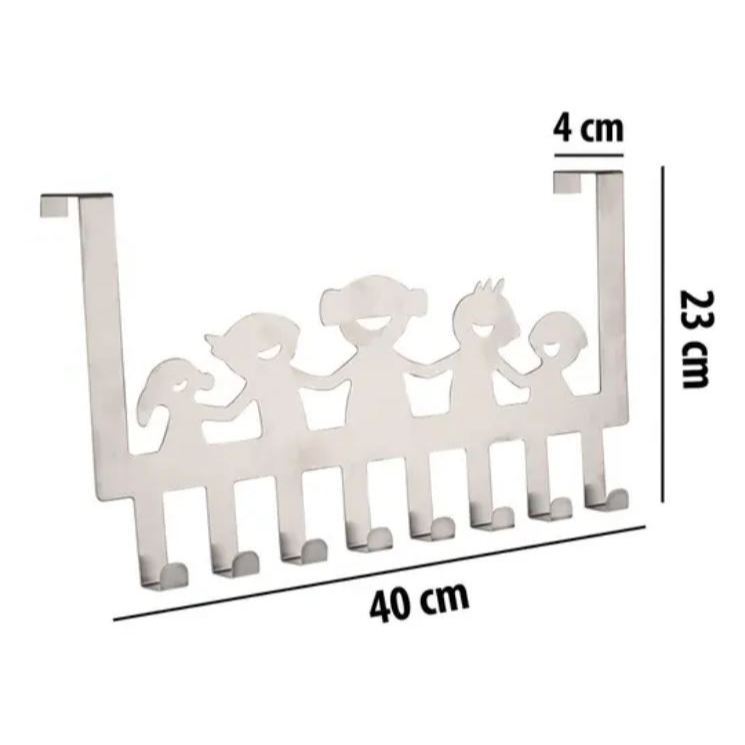 Stainless Steel Door Back Hook Non-Marking Punch Storage Hook for Cloths Hats Towels Easy Install Space Saver (3133L) - Image 7