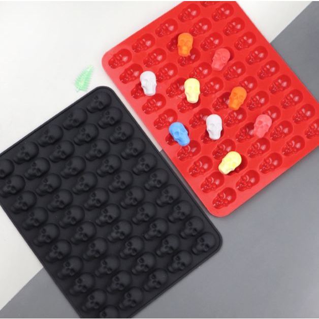 6/8/18/50 Cavities Halloween Scary Silicone Mold Hat Skull Tomb Bat Pumpkin Spider Chocolate Gummy Mould Cake Dec(3126L) - Image 4