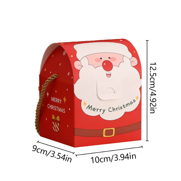 Christmas Gift Box Candy Chocolate Biscuit Packaging Box Bags Xmas Eve Apple Boxes Carrying Case New Year Party (3159L) - Image 5