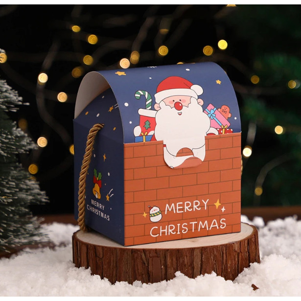 Christmas Gift Box Candy Chocolate Biscuit Packaging Box Bags Xmas Eve Apple Boxes Carrying Case New Year Party (3159L) - Image 15