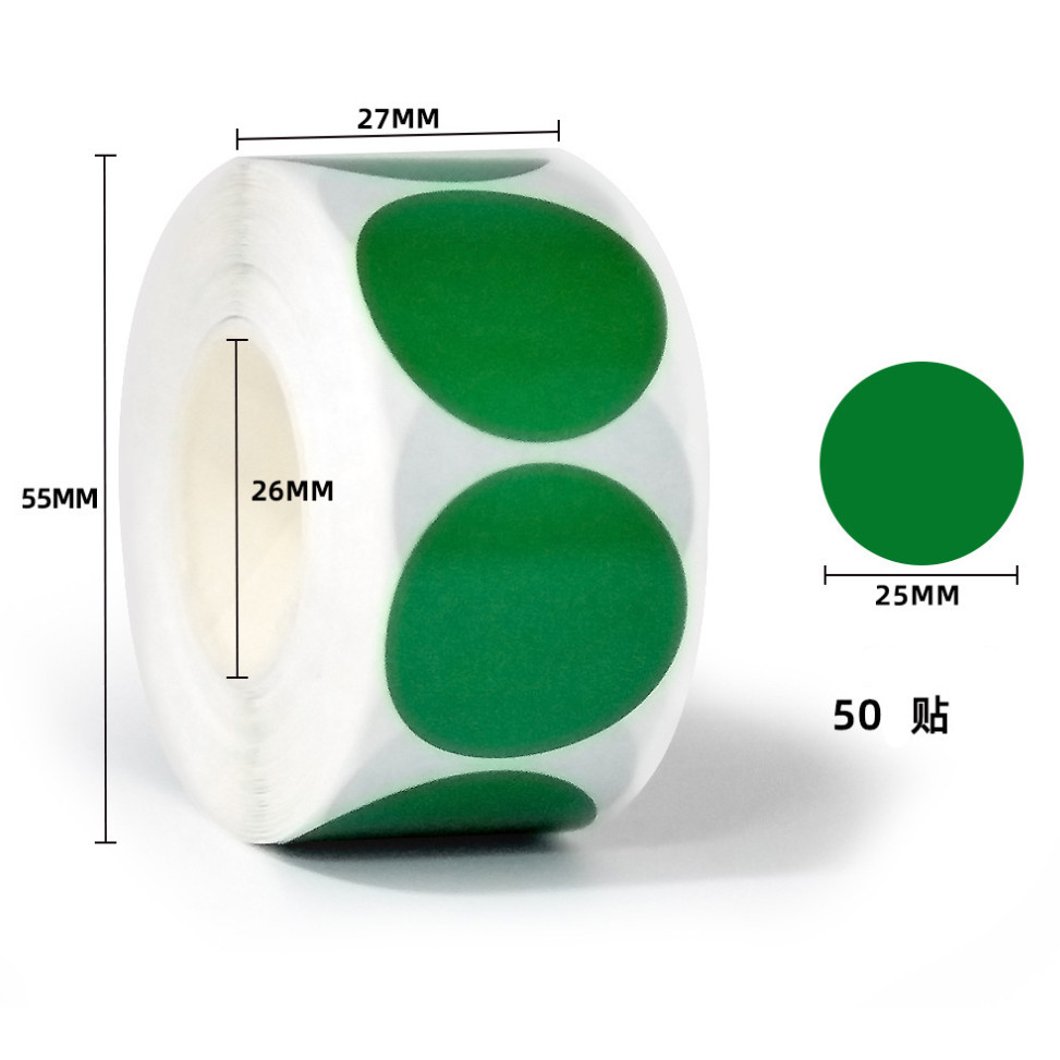 1inch Round Colourful Brown Label Stickers Reusable Waterproof Stickers for Containers Jars 彩色牛皮纸圆形不干胶贴 (3018L) - Image 10