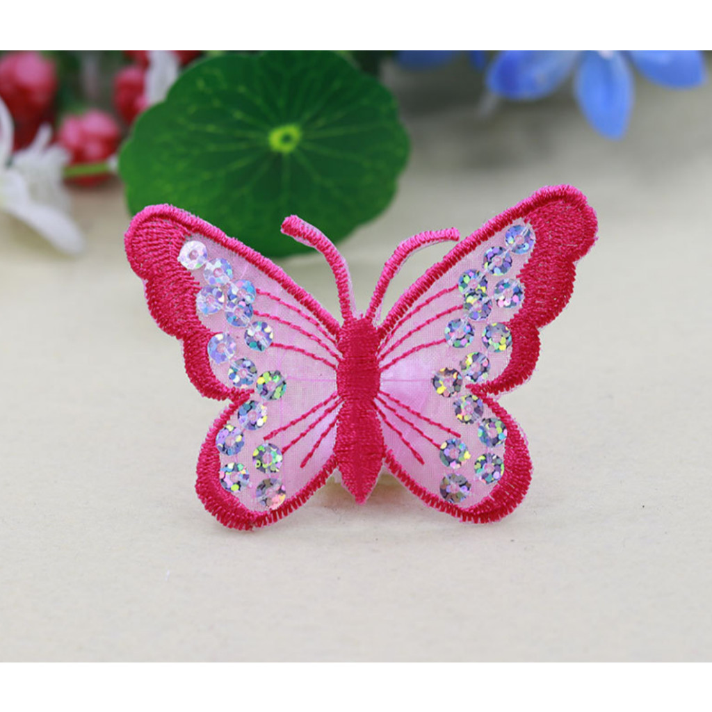 1pc Mixing Sequins Patch Embroidered Butterfly Iron On Patches For Clothing Badge Sticker Apparel Accessories刺绣蝴蝶(4007L) - Image 11