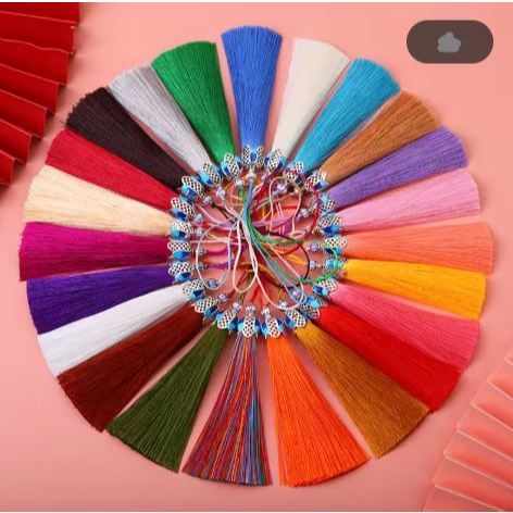 8cm Silk Tassel Fringe Brush Pendant Accessories for DIY Jewelry Making Silk Satin Tassel Handmade Crafts Finding(3077L)