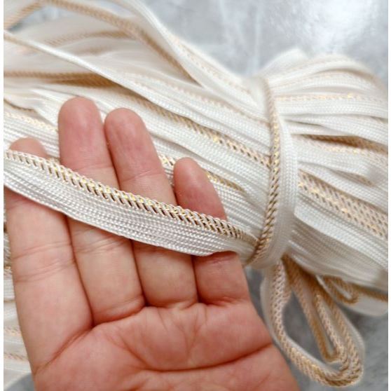1Yard Glitter Gold Edge Sewing Ribbon Bias Piping Cord Rope For DIY Patchwork Garment Sewing Making And Trimming (3104L) - Image 2